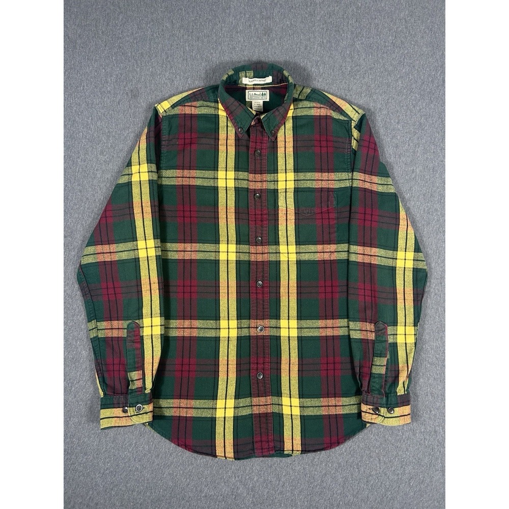 L.L. Bean Slightly Fitted Plaid Flannel Shirt Size S- Reg